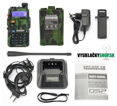 Baofeng UV-5R maskač + handsfree