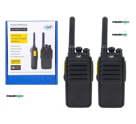 Sada 2ks digi profi vysielačiek PNI dPMR R41 PRO 16ch digi+analog