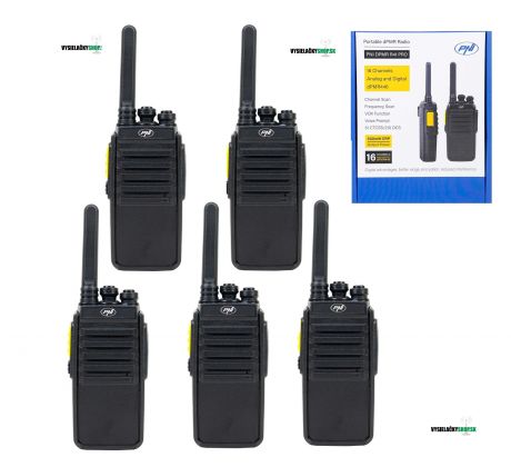 Sada 5ks digi profi vysielačiek PNI dPMR R41 PRO 16ch digi+analog